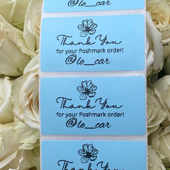 HOST PICK!! 100 Custom Thank you stickers- 2.25 x 1.25 rectangle - Picture 6 of 8